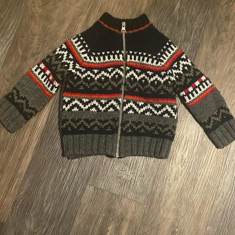 4/$20 Boys Nevada Zip Up Thick Knit Sweater Sz 2